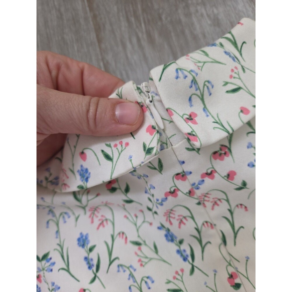 NWOT Gal Meets Glam Anne Spring Sprig Floral Wrap Style Dress Womens 10 Belted - Picture 12 of 12